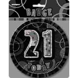 Black Birthday Badge 21