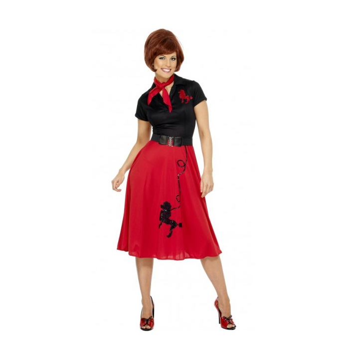 Red 50s Style Poodle Costume | Online Party Shop | Flim Flams Party Store