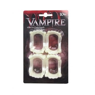Vampire G.I.D Teeth 4pk 6cm
