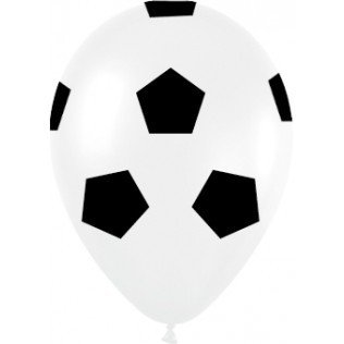 30cm Soccer Balls Latex Balloons, 12PK