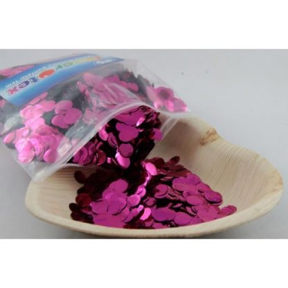 Confetti Metallic 1cm Hot Pink 250 grams