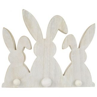 Wooden Bunny Trio