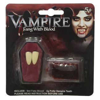 Vampire Fangs with Blood