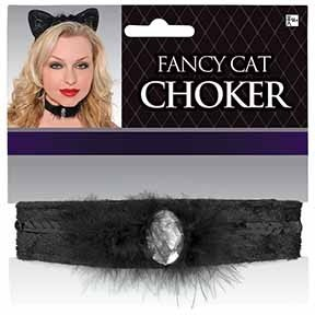 Black Cat Feather Choker