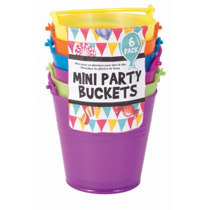 Party Mini Buckets Plastic 6pc