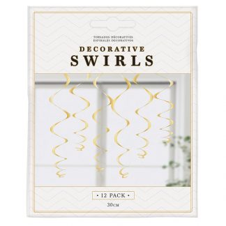 Decorative Swirls Gold 12pk