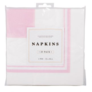 Napkins 33x33cm Pink 20pk