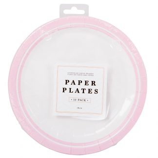 Party Plates 18cm Pink 10pk