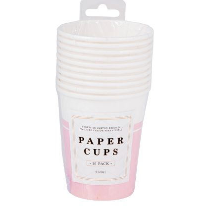Party Cups 250ml Pink 10pk