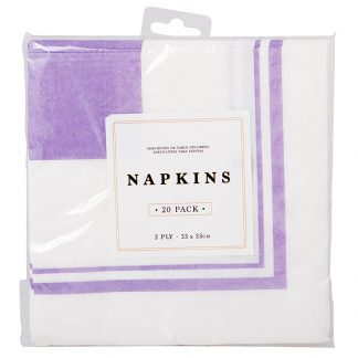 Napkins 33x33cm Purple 20pk
