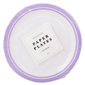 Party Plates 23cm Purple 10pk