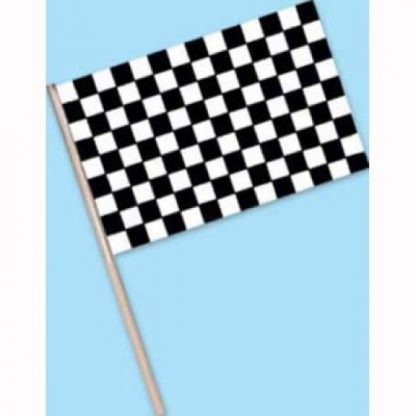 Checkered Black & White Flag 10cm x 15cm | Online Party Shop | Flim ...