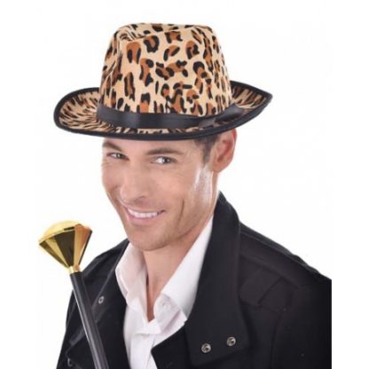 Gangster Hat Leopard Skin
