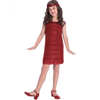 RED FLAPPER CHILD COSTUME / 10-12