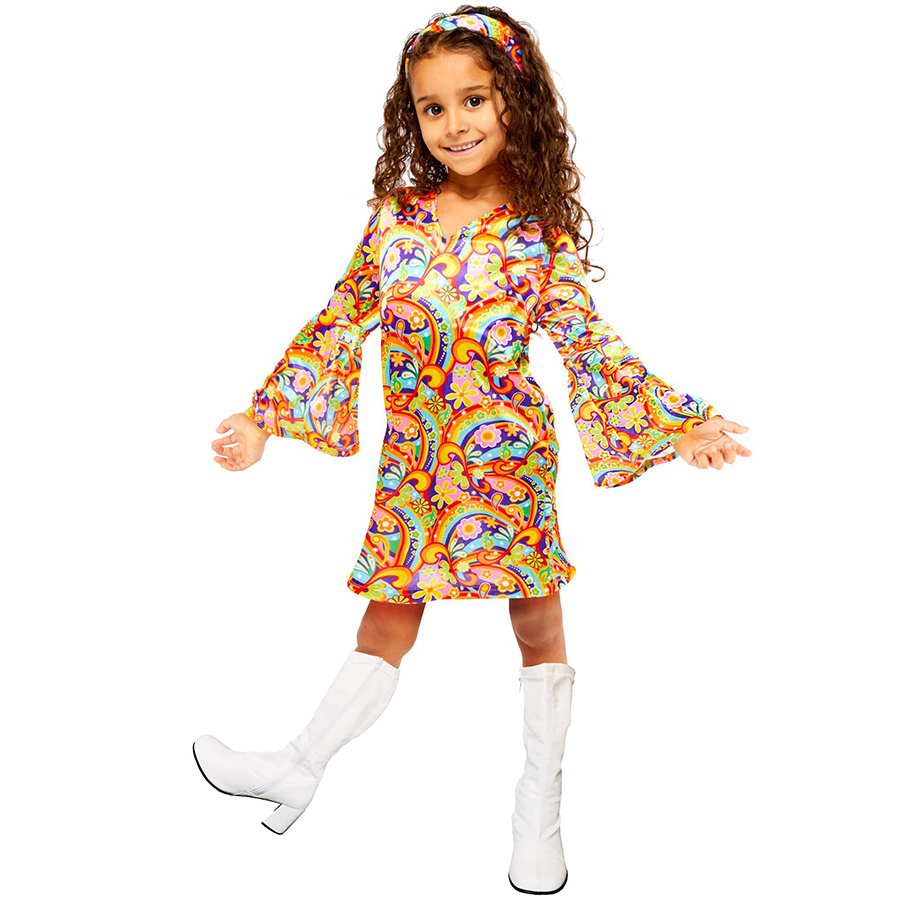 RAINBOW HIPPIE CHILD COSTUME / 4-6 | Online Party Shop | Flim Flams ...