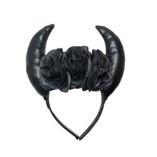 Black Devil Horns w/Roses