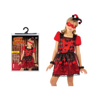 Evil Jesterina Girls Costume